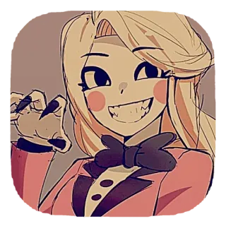 ❤ Charlie Morningstar Hazbin Hotel Hazbin Hotel, Charlie Morningstar, kartun, iblis, hotel, neraka telegram sticker