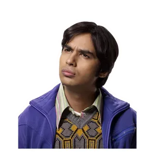 👄 Raj Koothrappali The Big Bang Theory raj, koothrappali, big bang theory, indian, scientist telegram sticker