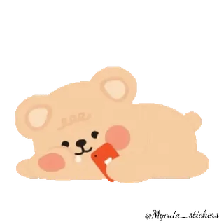 🐻 niedźwiedź, kreskówka, słodki, zwierzę, naklejka telegram sticker