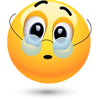 👓 Emoji, Emotikon, Twarz, Wyraz, Okulary, Nerd, Mądry, Żółty telegram sticker