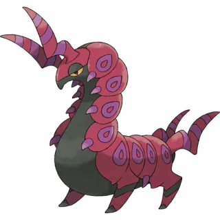 🐉 Scolipede Pokémon scolipede, pokemon, bug, poison, monster telegram sticker