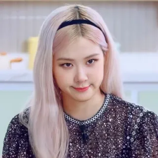 📎 Rosé K-pop, Rose, cantora, mulher, idol, celebridade, cabelo rosa telegram sticker