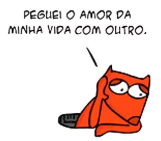 💔 PEGUEI O AMOR DA MINHA VIDA COM OUTRO. triste, dessin animé, amour, jaloux/jalouse, coeur brisé telegram sticker