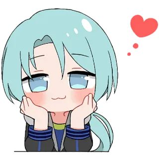 😍 Anime, Manga, Mignon, Coeur, Chibi, Kawaii telegram sticker