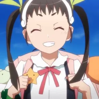 🎭 anime, dziewczyna, uroczy, postać, uśmiechnięta, gwiazda telegram sticker