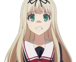 😨 anime, girl, character, cute, school uniform telegram sticker