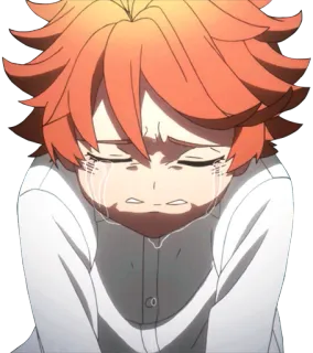 😭 Emma The Promised Neverland Anime, weinen, traurig, The Promised Neverland, Emma, Charakter whatsapp sticker