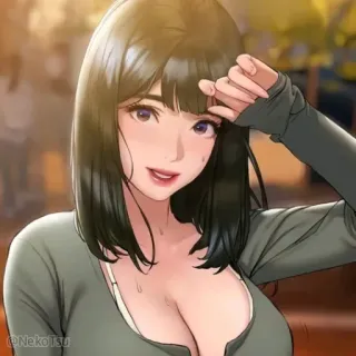 😉 Anime, Fille, Femme, Portrait, Beauté, Dessin animé telegram sticker