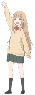 😬 Anime, gadis, seragam sekolah, rambut panjang, kawaii, imut telegram sticker