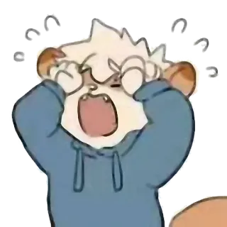 😭 Cartoon, Gähnen, Müde, Traurig whatsapp sticker