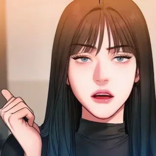 🥀 mujer, ilustración, pelo largo, retrato telegram sticker