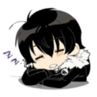 😴 anime, chibi, sleeping, cute, character telegram sticker