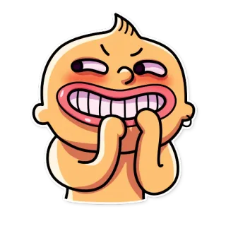 😁 cartoon, emoji, character, expression, funny, sticker telegram sticker