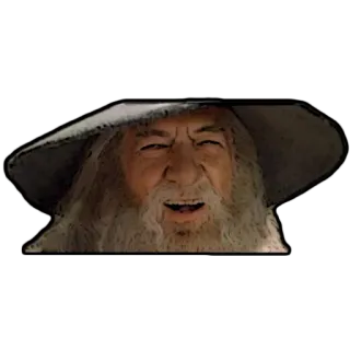 😂 Gandalf Lord of the Rings Gandalf, Seigneur des Anneaux, magicien, fantaisie telegram sticker