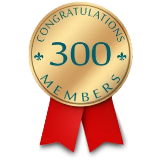 ⚜ CONGRATULATIONS 300 MEMBERS congratulations, achievement, members, celebration, milestone telegram sticker