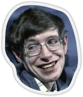 😊 Stephen Hawking Стивен Хокинг, ученый, физик, космолог telegram sticker