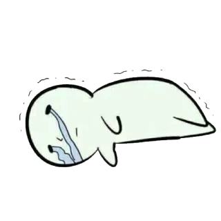 😢 crying, sad, lonely, depressed, cartoon, illustration, emotional telegram sticker