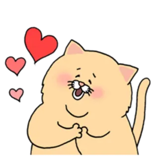 😍 cat, heart, cute, animal, love, kawaii, sticker telegram sticker