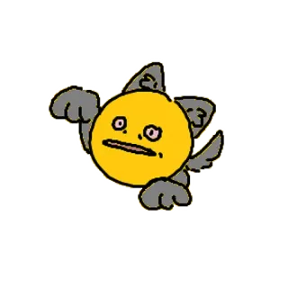 🐾 adesivo, amarelo, personagem, desenho animado telegram sticker