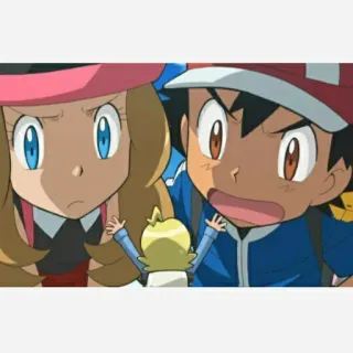 😡 Ash Ketchum Pokemon покемон, аниме, мультфильм, друзья, серена, эш кетчум whatsapp sticker