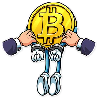 😰 Bitcoin, criptovaluta, investimento, finanza, valuta digitale, cartone animato, mani, moneta telegram sticker