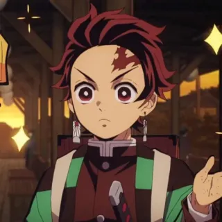 ✨ Tanjiro Kamado Demon Slayer อนิเมะ, ดาบพิฆาตอสูร, ทันจิโร่, ตัวละคร, การ์ตูน telegram sticker