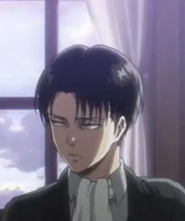 🌟 Levi Ackerman Attack on Titan Anime, Manga, Levi, L'attacco dei Giganti, AOT, Personaggio telegram sticker
