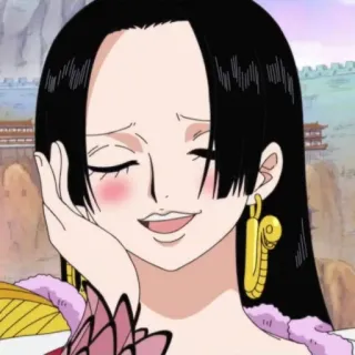 🥰 Boa Hancock One Piece Anime, Mangá, Linda, Mulher, Rainha, Pirata telegram sticker