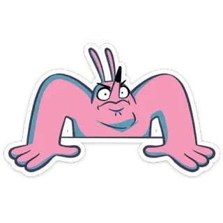 😡 Cartoon, Roze, Monster, Grappig, Personage telegram sticker