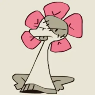 ✨ desenho animado, flor, personagem, adesivo whatsapp sticker