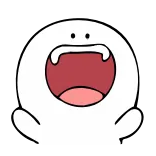 🌟 Cartoon, Gezicht, Uitdrukking, Schreeuwen, Open mond telegram sticker