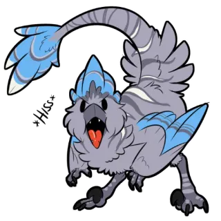 😡 pássaro, desenho animado, fofo, animal telegram sticker