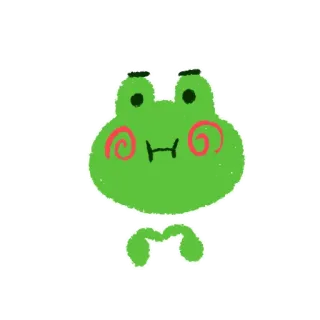👉 rana, cartoni animati, verde, carino, animale, illustrazione whatsapp sticker
