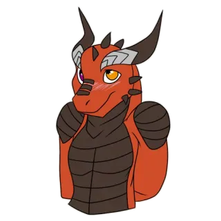 😳 dragon, créature, fantaisie, animal, dessin animé, reptile, monstre telegram sticker