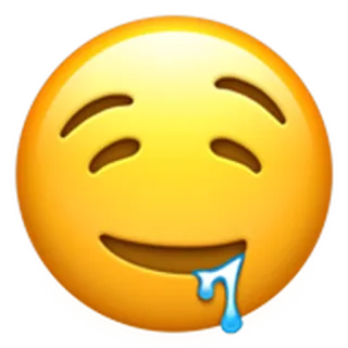 🤤 이모티콘, 침 흘리는, 미소, 행복한 telegram sticker