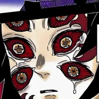 😭 Kokushibo Demon Slayer anime, demon, eyes, Kokushibo, Demon Slayer, manga telegram sticker
