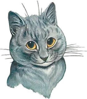 😏 chat, animal, animal de compagnie, chat gris telegram sticker