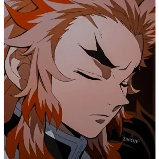 🚂 Kyojuro Rengoku Demon Slayer Anime, Demon Slayer, Kyojuro Rengoku, Rengoku, Feu, Manga whatsapp sticker