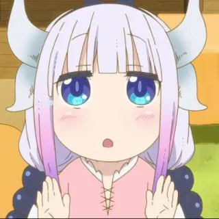 🍥 Kanna Kamui Miss Kobayashi's Dragon Maid Anime, Manga, Kanna Kamui, Drache, Süß, Aufkleber, Miss Kobayashis Dragon Maid telegram sticker