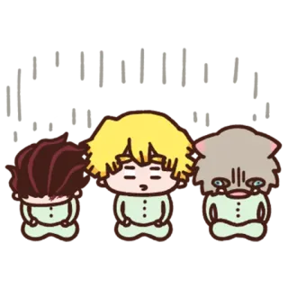 🙂 Anime, Chibi, Demon Slayer, Carino, Cartone animato telegram sticker