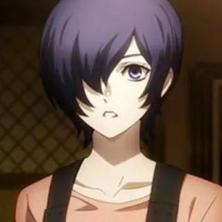 🙁 Touka Kirishima Tokyo Ghoul Anime, Tokyo Ghoul, Touka Kirishima, Weiblich, Charakter, Lila Haare telegram sticker