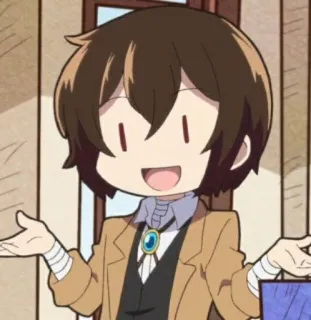 🎭 Osamu Dazai Bungo Stray Dogs Anime, Bungo Stray Dogs, Osamu Dazai, Cartoon, Charakter, Sticker telegram sticker