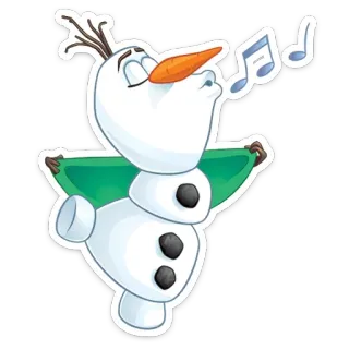🎶 Olaf Frozen muñeco de nieve, dibujos animados, Disney, invierno, Olaf, Frozen whatsapp sticker
