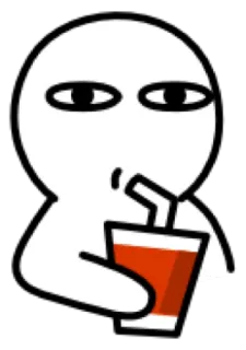 😀 Trinken, Getränk, Strohhalm, Strichmännchen, Cartoon, Trinken telegram sticker