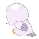 😭 uccello, anatra, bianco, carino, animale, cartone animato telegram sticker
