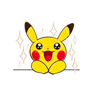 ✨ Pikachu pikachu, pokemon, anime, desenho animado, fofo, brilho whatsapp sticker