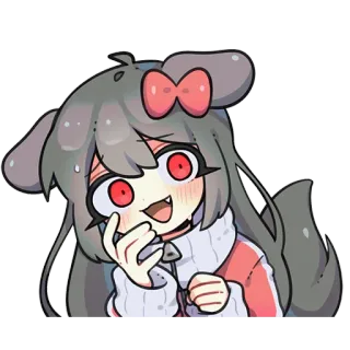 🎀 Anime, Manga, Kartun, Lucu, Gadis, Mata merah whatsapp sticker