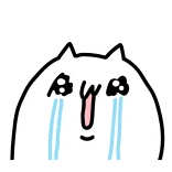 😭 weinen, traurig, emotional, tränen, katze telegram sticker