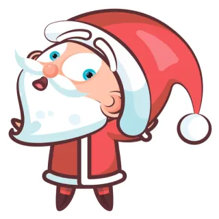 🙁 Santa Claus Weihnachtsmann, Weihnachten, Feiertag, Cartoon, Festlich, Winter telegram sticker