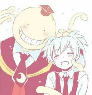 🌀 Koro-sensei Assassination Classroom Anime, Mangá, Koro-sensei, Assassination Classroom, Nagisa, Desenho animado whatsapp sticker